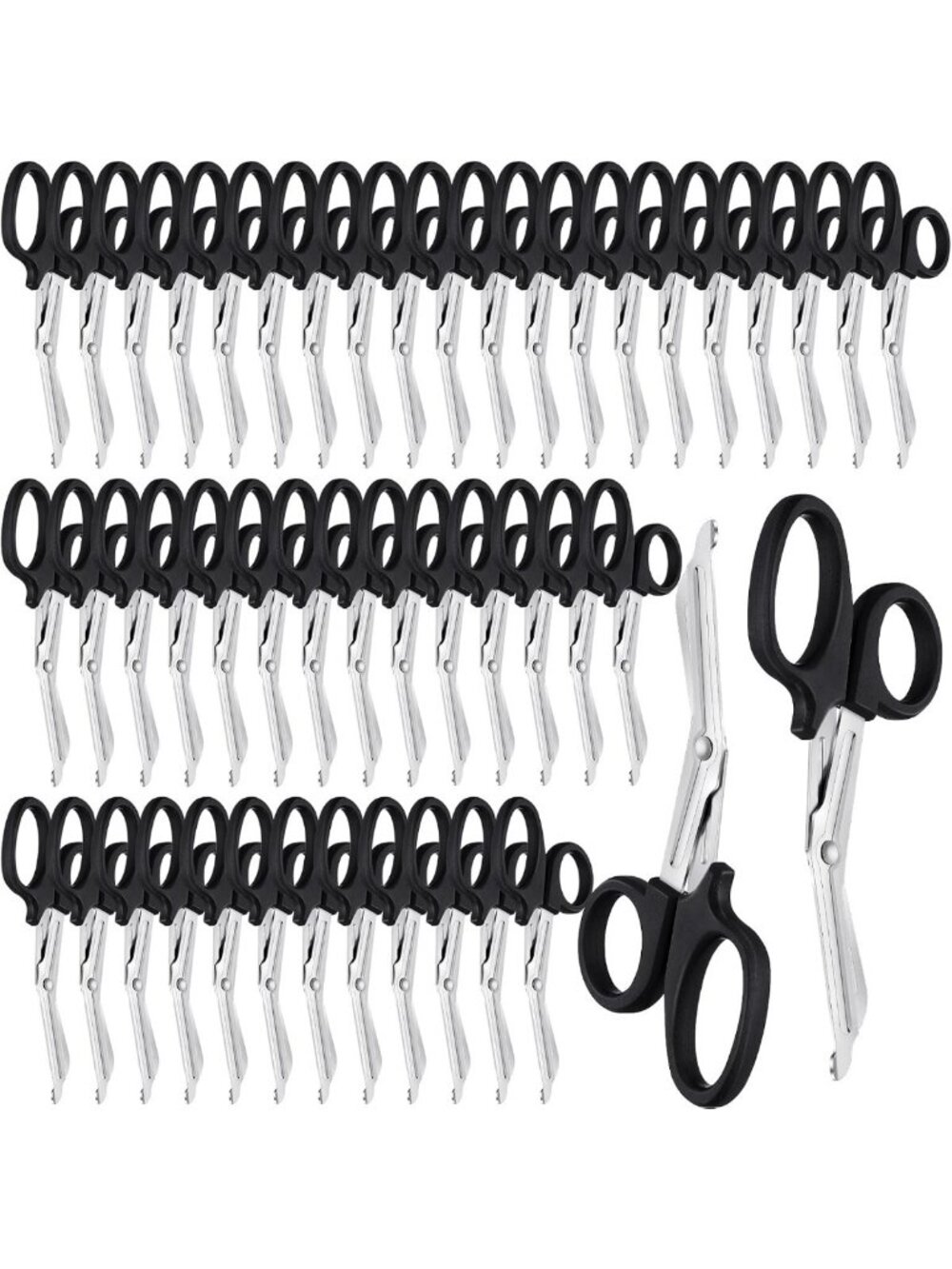 60 Trauma Shears - 60 Pack Stainless Steel Medical Scissors for Nurses & EMTs